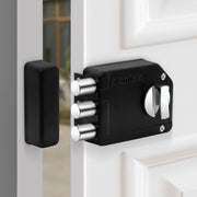 Plantex Tri-Bolt Lock for Main Door/Heavy Duty Door Lock with 4 Keys/Suitable on Single Door for Home/Office/Hotel - Pack of 1 (Z-Black)