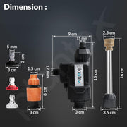 Plantex High Pressure Cleaning Machine Ã¢â‚¬â€œ 2.4L/min Flow Rate, 1.8/3.0 MPA Rated Pressure Ã¢â‚¬â€œ Compact Power Washer for Home/Car and Outdoor Cleaning - Black (Mainframe, Battery & Charger Not Included)