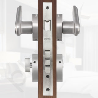 Plantex Main Door Lock/Mortise Lock for Door with 3 Years of Warranty - Robust Door Lock for Home with Brass Lock Body & Cylinder(Satin & Black Finish)
