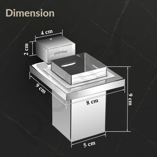 Plantex Tumbler Holder for Bathroom/304 Grade Stainless Steel Tooth Brush Holder/Toothpaste/Razor Holder/Bathroom Accessories - Pack of 1 (Tesla - 2702, Chrome)