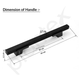 Plantex 17 Inch Main Door Handle for Wooden Doors - Pull-Push Handle Accessory (Pack of 1, Black)