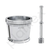Plantex Heavy Stainless Steel/Mortar & Pestle Set/Spice Mixer/Khalbatta/Khal/Okli for Kitchen - Size 1(Dia: 6.75, H: 5.75 cm)