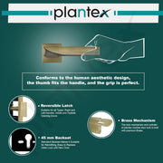 Plantex Triple Security Door Lock for Home/Main Door Lock Set with 3 Years of Warranty/Mortise Lock for Door with Brass Lock Body & Cylinder(7086 - Brass Antique & Satin Black Matt)