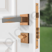 Plantex Premium Door Lock with 3 Years of Warranty/Main Door Lock for Home/Mortise Lock for Door - Main Door Lock Set (7085 PVD Choco & Satin Black Matt)