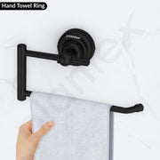 Plantex 304 Grade Stainless Steel Towel Hanger for Bathroom/Napkin Hanger for Kitchen/Towel Ring/Bathroom Accessories - Skyllo (Black)