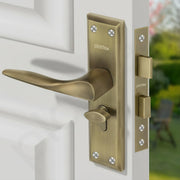 Plantex Main Door Lock Handle Set - Heavy-Duty Door Lock Set/6-Lever Lock Mechanism with 3 Years of Warranty by plantex/Mortise Lock with 3 Keys,Lock Body & Cylinder (PTP-01, Brass Antique)