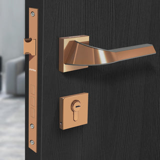 Plantex Brass Heavy Duty Door Lock- Main Door Lock Set with 3 Keys/Mortise Door Lock for Home/Office/Hotel (7090- Pvd Satin Black Matt)