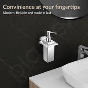 Plantex 304 Grade Stainless Steel Liquid Soap Dispenser/Shampoo/Handwash Dispenser for Washbasin/Bathroom Accessories - (Tesla, Chrome)