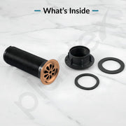 Plantex Brass with Nylon 6 inch Full Thread Waste Coupling for Wash Basin/Coupling for Sink - Pack of 1 (BH-1116, Rose Gold)