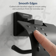 Plantex 304 Grade Stainless Steel Toilet Paper Holder for Bathroom/Toilet Roll Holder/Toilet Tissue Paper Roll Holder/Bathroom Accessories - Squaro (Black)