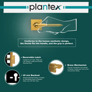Plantex Premium Door Lock with 3 Years of Warranty by Plantex/Main Door Lock for Home/Mortise Lock for Door - Main Door Lock Set (7105 - Gold)