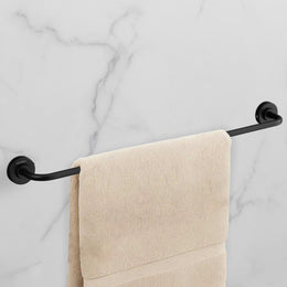 Plantex Towel Rod for Bathroom/304 Grade Stainless Steel Towel Hanger/24 Inch Towel Bar for Bathroom/Single Towel Rod/Bathroom Accessories - (Daizy - Black)