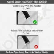 Plantex Sink Mixer Tap for Kitchen with 360Â° Swivel Spout/Hot and Cold Water Tap with Wall Flange and Teflon Tape/Brass Spindle Sink Tap (Black)