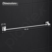 Plantex 304 Grade Stainless Steel 24 inchTowel Hanger/Holder for Bathroom/Single Towel Rod/Towel Bar/Towel Stand/Bathroom Accessories - Splash (Chrome)