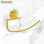 Plantex 304 Grade Stainless Steel Towel Ring/Hand Towel Holder/Towel Hanger for Bathroom/Napkin Holder for Wash Basin/Bathroom Accessories - Oreo (Gold)