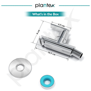 Plantex Pure Brass Bib Tap for Bathroom with Water-Saving Technology Taps/Wall Mount Bib Cock with Wall Flange and Teflon Tape-7 Year Warranty by Plantex (PRI-301 -Chrome Finish)