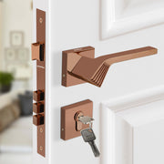 Plantex Main Door Lock/Mortise Lock for Door with 3 Years of Warranty - Robust Door Lock for Home with Brass Lock Body & Cylinder(7120 - PVD Choco)