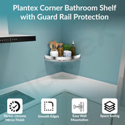 Plantex Corner Shelf for Bathroom Wall/Stainless Steel Bathroom Shelf/Side Corner Shelf/Bathroom Storage Organizer (12x12 inches, Chrome)