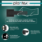 Plantex Triple Security Door Lock for Home/Main Door Lock Set with 3 Years of Warranty/Mortise Lock for Door with Brass Lock Body & Cylinder (7125, Z Black & DC Black)