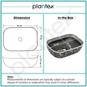 Plantex Wash Basin for Bathroom/Ceramic Table Top Washbasin/Countertop Vessel Sink Basin - Indo-European Collection (EQTT-521,18 x13x 5 Inch)
