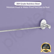 Plantex 304 Grade Stainless Steel 24 Inch Single Towel Rod/Towel Holder for Bathroom/Towel Bar/Hanger/Stand/Bathroom Accessories - Olive (Chrome)