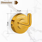 Plantex 304 Grade Stainless Steel Robe Hook/Cloth-Towel Hanger/Napkin Hanger/Bathroom Accessories Pack of 1, Daizy (Golden)