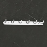 Plantex Wall Hooks for Hanging Cloth/Stainless Steel Towel Hangers/Bathroom Robe Hooks/Door Hangers/Wall Hook Rack/Hook Rail for Hanging Keys - 6 Hooks (Pack of 1, Chrome)