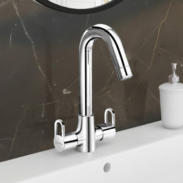 Plantex Mixer Tap for Bathroom/Wash Basin Tap Hot and Cold/Bathroom Accessories/Water Tap/Sink Tap for Wash Basin - (Flip, Chrome)