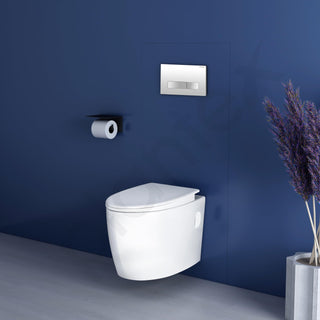 Plantex Polyethylene Wall Hung Commode for Toilet with Conceal Flush Tank/Dual Flush/Soft Closing Seat- (White)