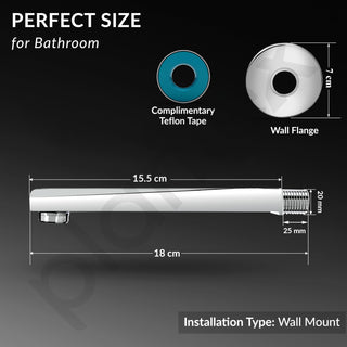 Plantex Bath Tub Spout with Wall Flange/Single Lever Spout/High Flow Tap for Bathroom/Kitchen - Pack of 1 (Chrome)