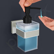 Plantex Stainless Steel Liquid Soap Dispenser for Bathroom/Liquid Shampoo Dispenser/Hand wash Dispenser/Bathroom Accessories - Pack of 1, Aqua (Satin)