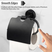 Plantex 304 Grade Stainless Steel Bathroom Toilet Paper Holder/Tissue Holder for Washroom/Kitchen/Bathroom Accessories - Daizy (Black)