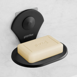 Plantex Royal Self Adhesive Stainless Steel Soap Holder for Bathroom/Soap Dish/Soap Stand/Bathroom Accessories - (Black)