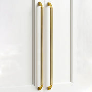 Plantex Aluminium Cabinet Handle/600mm Wardrobe Handle for Home/Cupboard Door Pull-Push Handles for Office - Pack of 2 (Brass Antique & Gold)