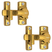 Plantex Door Latch/Door Lock Latch for Balcony/Bathroom/Bedroom/Garden/Flip Latch Lock for Door/Lock Latch for Door/Chitkani/Door Back Stopper - Pack of 2 (Gold)