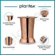 plantex 4 Inch Sofa Legs for Bed Furniture/Sofa Legs for Table/Sofa Support Legs with Rubber Grip (Brass Antique, 6 Pcs)