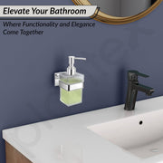 Plantex Heavy-Duty Stainless Steel Liquid Soap Dispenser/Hand Wash Dispenser/Shampoo Dispenser/Bathroom Accessories -Aqua (Chrome)