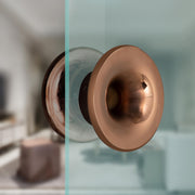 Plantex Stainless Steel Glass Door Handle/Pull-Push Knob for Handle/Heavy Duty 100 mm Main Glass Door Knob Handle - Pack of 1 (PVD Rose Gold)