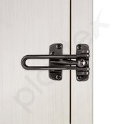 Plantex Heavy Duty Swing Bar Lock/Door Safety Guard with High Security Auxiliary Lock for Home/Office/Hotel - Pack of 1 (SH-42, Nickle-Black Finish)