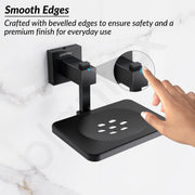 Plantex 304 Grade Stainless Steel Wall Mounted Soap Holder for Bathroom/Soap Stand/Soap Dish/Bathroom Accessories - Splash (Black)