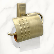 Plantex Brass 304 Grade Stainless Steel Crystal Toilet Paper Holder/Tissue Paper Roll Holder for Bathroom - (Brass Antique)