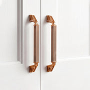 Plantex Aluminium Cabinet Handle/160mm Wardrobe Handle for Home/Cupboard Door Pull-Push Handles for Office - Pack of 2 (Rose Gold)