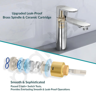 Plantex Pure Brass Pillar Cocke for Basin with Water Saving Aerator/Tap for Wash Basin with Teflon Tape/Sink tap for Wash Basin-7 Year Warranty by Plantex-(ORN-203-Chrome)