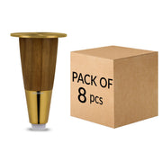 Plantex 4 Inch Sofa Legs for Bed Furniture/Sofa Legs for Table/Sofa Support Legs with Rubber Grip (Gold, 8 Pcs)
