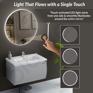 Plantex Unbreakable Plywood Vanity Set for Bathroom/Undermount Washbasin with Cabinet/Bathroom Organizer with Coupling & Mirror Cabinet with Sensor & Defogger Function - (NZBC-12)