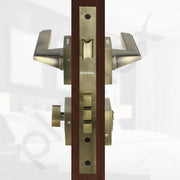 Plantex Triple Security Door Lock for Home/Main Door Lock Set with 3 Years of Warranty/Mortise Lock for Door with Brass Lock Body & Cylinder(7122 - Brass Antique Finish)