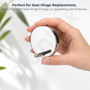 Plantex 65MM QQ Toilet Seat Cover Hinges/Soft Close QQ Quick Release Replacement Kit/Corrosion-Resistant Hydraulic Dampers with Screws & Fittings/Easy Installation-1 Pair(2 Piece)
