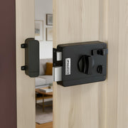 Plantex Heavy Duty Door Lock with 5 years warranty/Night Latch lock  with Key & Knob for Main Door/Tribolt lock for Inside Opening for Home,Hotel,Office - Pack of 1 (Z-Black)
