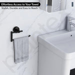 Plantex 304 Grade Stainless Steel Towel Hanger for bathroom/Napkin Hanger for Kitchen/Towel Ring/Bathroom Accessories - Skyllo (Black)