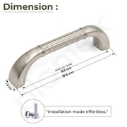 Plantex Cabinet Handle/96mm Handle for Drawer/Wardrobe/Kitchen Handle/Pull-Push Handle for Home/Office - Pack of 1 (Satin)
